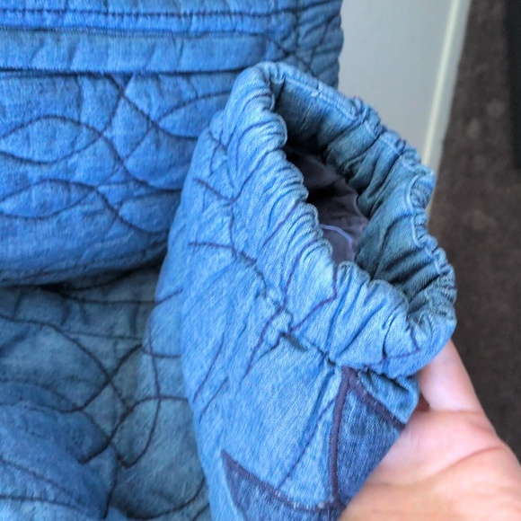 ✨ Nwt Free People Quinn Denim Quilted Jacket Size Extra Large - Picture 4 of 8